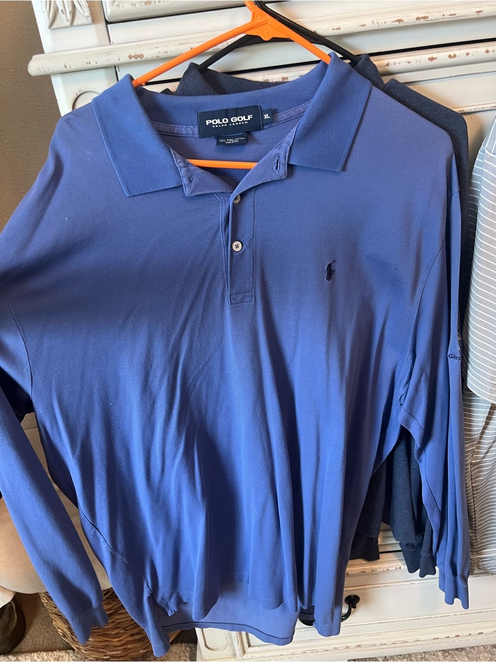 Polo Golf Long-Sleeve Polo Shirt - Blue